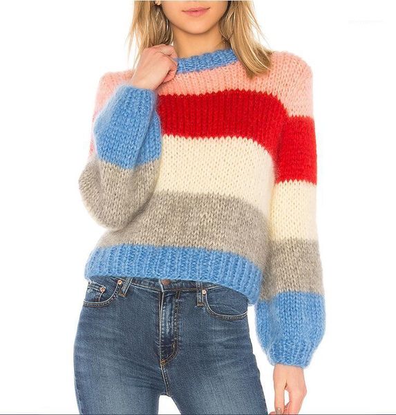 autumn high street fashion stripe splicing women pullover knitted sweater1, White;black
autumn high street fashion stripe splicing women pullover knitted sweater1, White;black