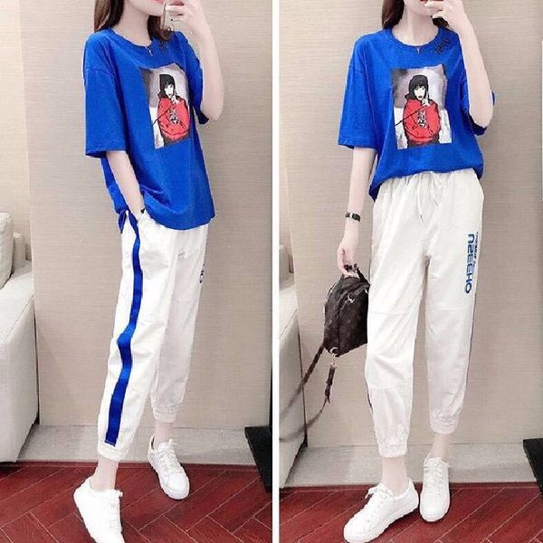 women's leisure sports suit 2020 new summer korean fashion loose trend women's dress casual dress short sleeve two-piece set of fo, Gray
women's leisure sports suit 2020 new summer korean fashion loose trend women's dress casual dress short sleeve two-piece set of fo, Gray