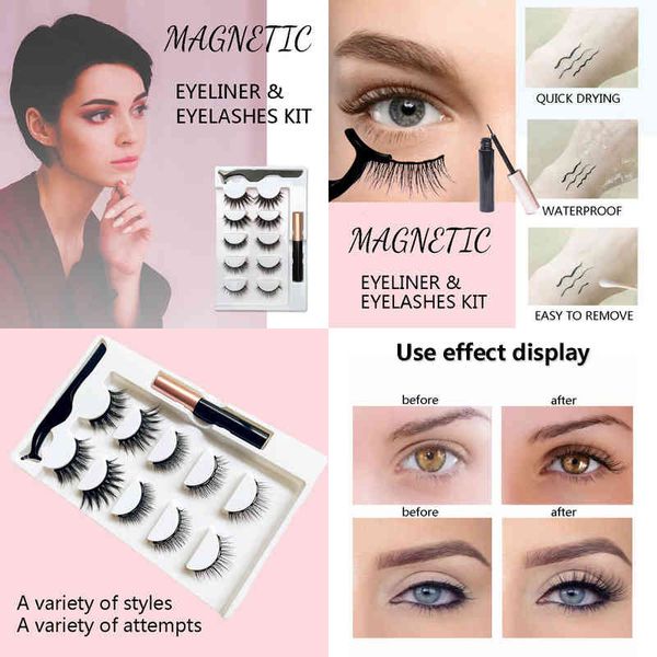fake eyelashes 5 pairs magnetic false 3d eyelash false waterproof eyeliner tweezer makeup set 220226
fake eyelashes 5 pairs magnetic false 3d eyelash false waterproof eyeliner tweezer makeup set 220226