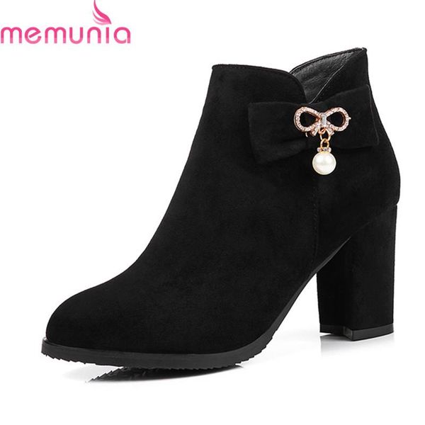 memunia big size 30-43 new arrival 2021 fashion boots round toe flock ankle boots with butterfly knot women's high heels, Black
memunia big size 30-43 new arrival 2021 fashion boots round toe flock ankle boots with butterfly knot women's high heels, Black