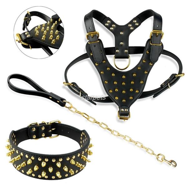 cool spiked studded leather dog harness rivets collar and leash set for medium large dogs pitbull bulldog bull terrier 2 bbyljo
cool spiked studded leather dog harness rivets collar and leash set for medium large dogs pitbull bulldog bull terrier 2 bbyljo