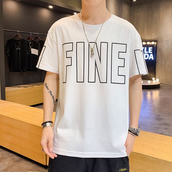 2021 summer t korean fashion versatile ins youth leisure loose handsome men's short sleeve t-shirt trend, White;black
2021 summer t korean fashion versatile ins youth leisure loose handsome men's short sleeve t-shirt trend, White;black