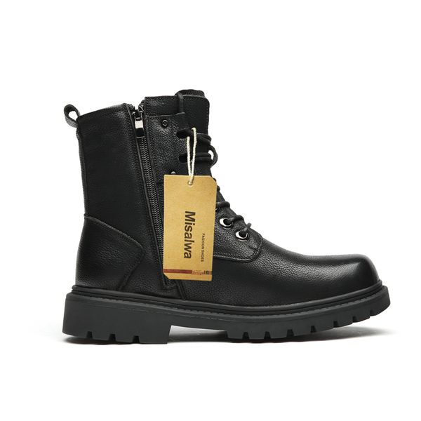 misalwa military high boots men genuine leather spring / winter warm isolation zip motorcycle boots combat safety europe shoes 201102, Black
misalwa military high boots men genuine leather spring / winter warm isolation zip motorcycle boots combat safety europe shoes 201102, Black