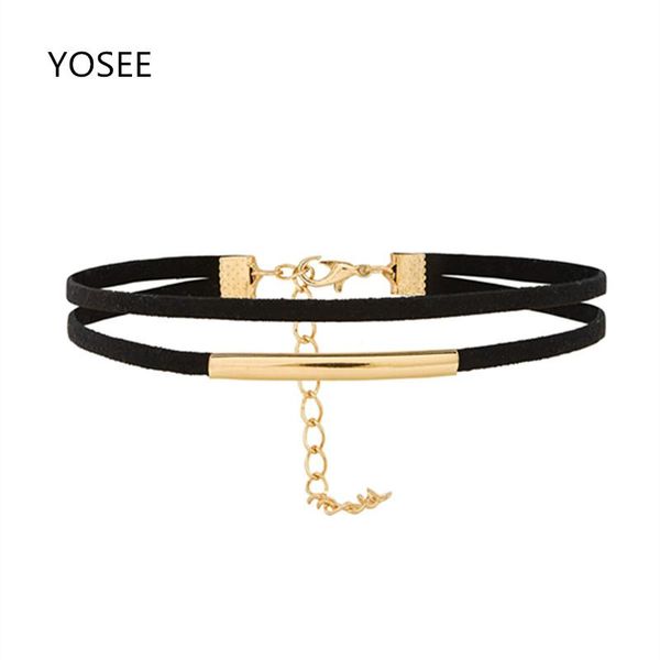 Simple Geometric Double Layers Chokers necklaces Punk Hollow Black Collar Choker Necklace, Silver
Simple Geometric Double Layers Chokers necklaces Punk Hollow Black Collar Choker Necklace, Silver