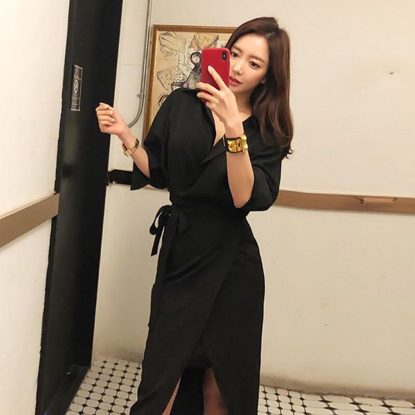 a9550-2020 new autumn and winter french temperament dress, Black;gray
a9550-2020 new autumn and winter french temperament dress, Black;gray