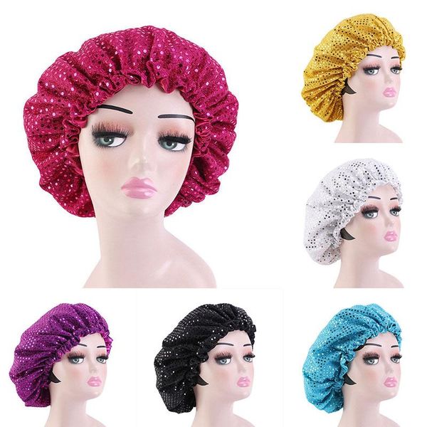 beanie/skull caps shiny sequin women night sleep cap satin elastic bonnet hat head cover adjust hair loss curly springy accessories, Blue;gray
beanie/skull caps shiny sequin women night sleep cap satin elastic bonnet hat head cover adjust hair loss curly springy accessories, Blue;gray
