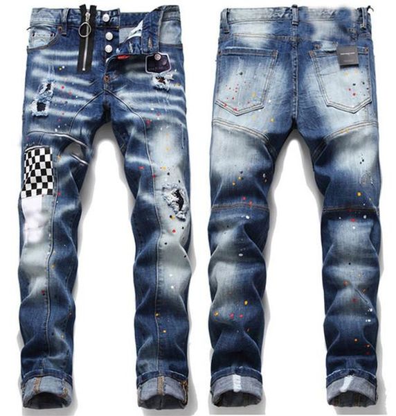 mens badge rips stretch fashion slim fit washed /motocycle denim pants panelled hip hop casual zipper hole mens designer jeans, Blue
mens badge rips stretch fashion slim fit washed /motocycle denim pants panelled hip hop casual zipper hole mens designer jeans, Blue