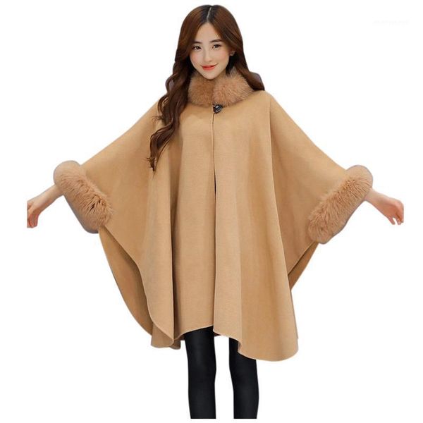 women's wool & blends women windbreaker fashion jacket casual woollen outwear fur collar parka cardigan cloak coat abrigos mujer invier, Black
women's wool & blends women windbreaker fashion jacket casual woollen outwear fur collar parka cardigan cloak coat abrigos mujer invier, Black