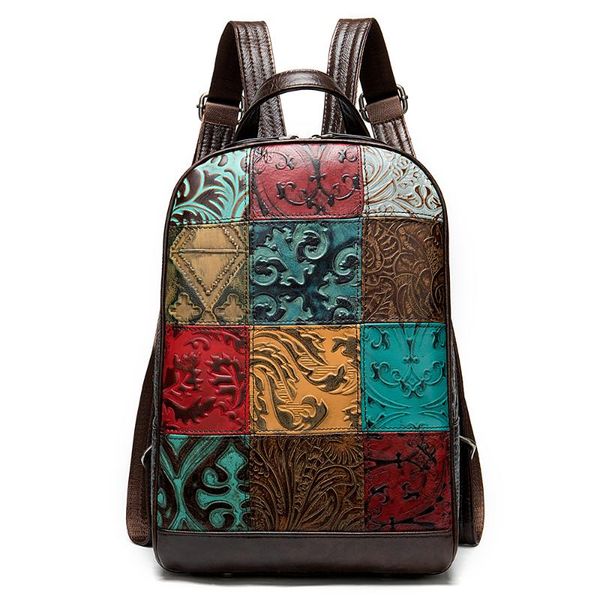 real cowhide girls rucksack knapsack panelled vintage genuine leather women backpack female daypack travel bag
real cowhide girls rucksack knapsack panelled vintage genuine leather women backpack female daypack travel bag