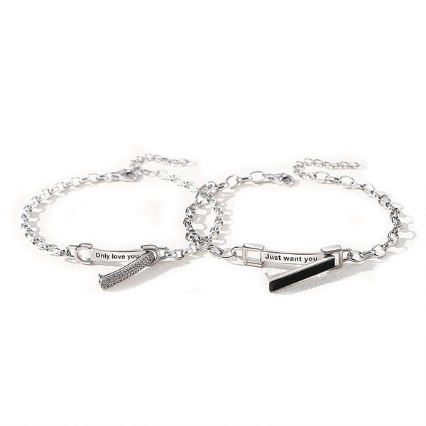cyue european fine love couple s925 sterling silver bracelet geometric letters square bracelet for women gift, Black
cyue european fine love couple s925 sterling silver bracelet geometric letters square bracelet for women gift, Black