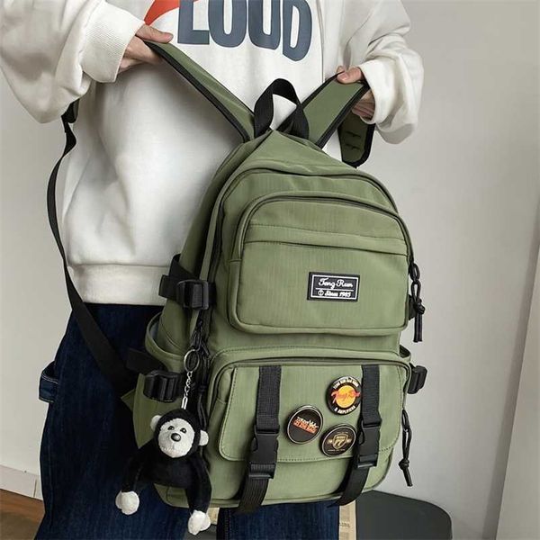 backpack dcimor multi-pocket waterproof nylon large capacity solid color women schoolbag men insert buckle lapbackpacks 202211
backpack dcimor multi-pocket waterproof nylon large capacity solid color women schoolbag men insert buckle lapbackpacks 202211