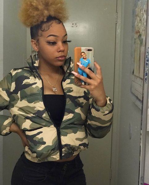 women designers clothes 2020 military green camouflage printing and dyeing bread clothes down jacket cotton jacket women clothes, Black
women designers clothes 2020 military green camouflage printing and dyeing bread clothes down jacket cotton jacket women clothes, Black