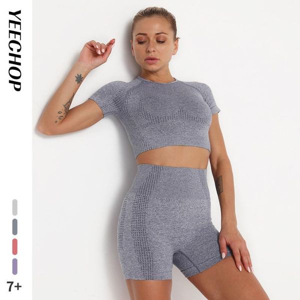 yoga outfits yeechop seamless women 2 pcs set short tights gym leggings + sleeve sport bra workout suit fitness clothing1, White;red
yoga outfits yeechop seamless women 2 pcs set short tights gym leggings + sleeve sport bra workout suit fitness clothing1, White;red