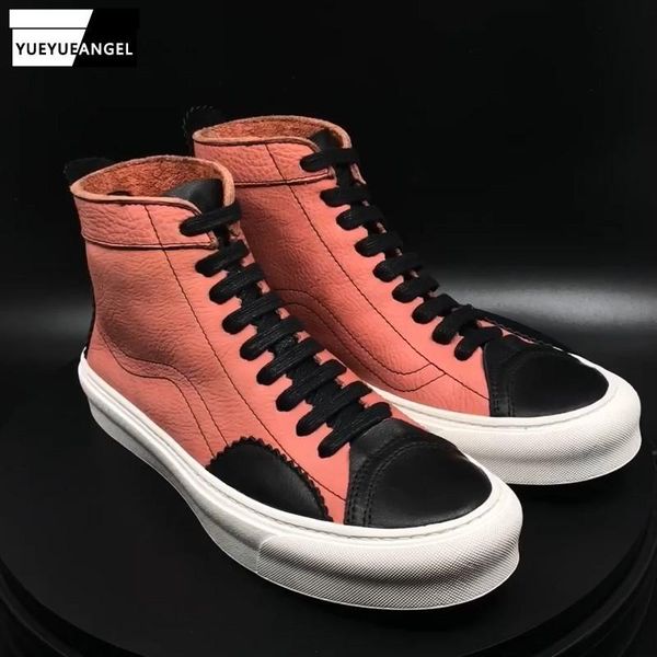 high top hip hop мужские из натуральной кожи вскользь кожаные сапоги личность смешанных цветов круглый toe lacke толстым дном сапоги кроссов, Black
high top hip hop мужские из натуральной кожи вскользь кожаные сапоги личность смешанных цветов круглый toe lacke толстым дном сапоги кроссов, Black