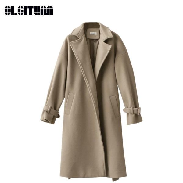new 2020 winter korean adjustable belt waist long woolen coat casual warm slim solid color women coat, Black
new 2020 winter korean adjustable belt waist long woolen coat casual warm slim solid color women coat, Black