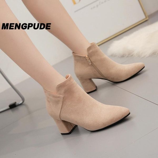 boots style female elegant frosted velvet mid-heeled single comfortable thick-heeled short women shoes, Black
boots style female elegant frosted velvet mid-heeled single comfortable thick-heeled short women shoes, Black