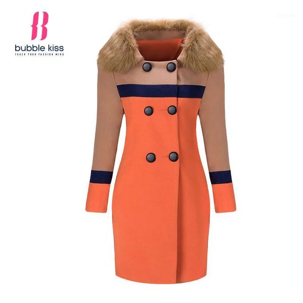 autumn and winter women's coat 2019 faux fur collar double-breasted trench long sleeve color matching jacket elegant woolen coat1, Black
autumn and winter women's coat 2019 faux fur collar double-breasted trench long sleeve color matching jacket elegant woolen coat1, Black