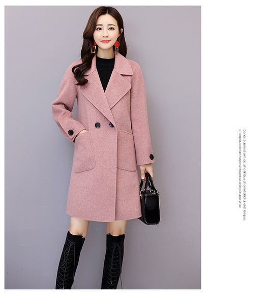 new fashion women's woolen jacket coat vintage long sleeve side pockets female outerwear chic overcoat adl1 h3eh, Black
new fashion women's woolen jacket coat vintage long sleeve side pockets female outerwear chic overcoat adl1 h3eh, Black