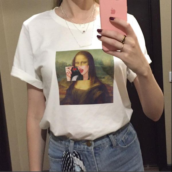 mona lisa t shirt women funny tee tshirt vogue harajuku 90s streetwear casual printed t shirt female, White
mona lisa t shirt women funny tee tshirt vogue harajuku 90s streetwear casual printed t shirt female, White