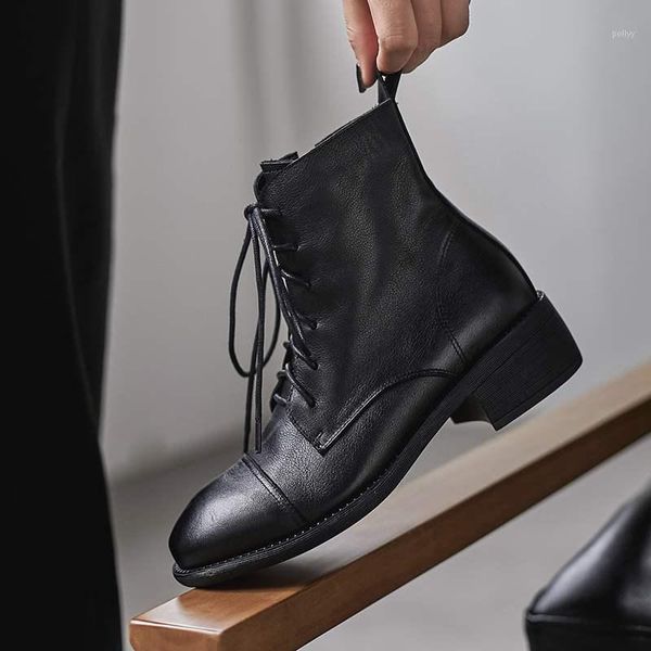 boots ankle women's shoes genuine leather winter comfortable lace up concise cozy bottes femme1, Black
boots ankle women's shoes genuine leather winter comfortable lace up concise cozy bottes femme1, Black