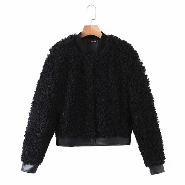 2021 new women winter black keep warm teddy wool coat female simple stylish zip placket round neck long sleeve fake fur
2021 new women winter black keep warm teddy wool coat female simple stylish zip placket round neck long sleeve fake fur