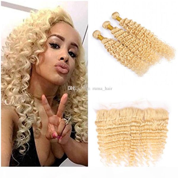 blonde deep wave curly hair weft 3 bundles with lace frontal closure pre plucked frontal with deep wave hair #613 blonde hair extensions, Black;brown
blonde deep wave curly hair weft 3 bundles with lace frontal closure pre plucked frontal with deep wave hair #613 blonde hair extensions, Black;brown
