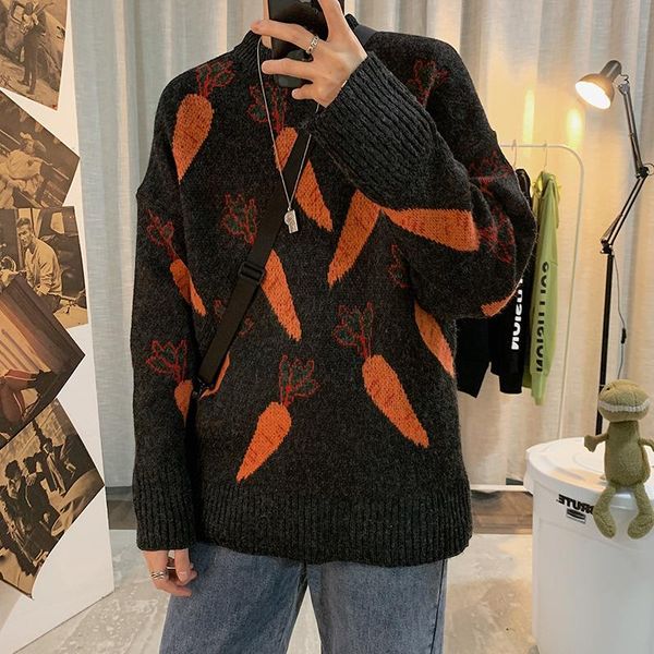 men's sweaters sweater men streetwear carrot pattern hip hop autumn pull over spandex o-neck oversize couple casual, White;black
men's sweaters sweater men streetwear carrot pattern hip hop autumn pull over spandex o-neck oversize couple casual, White;black