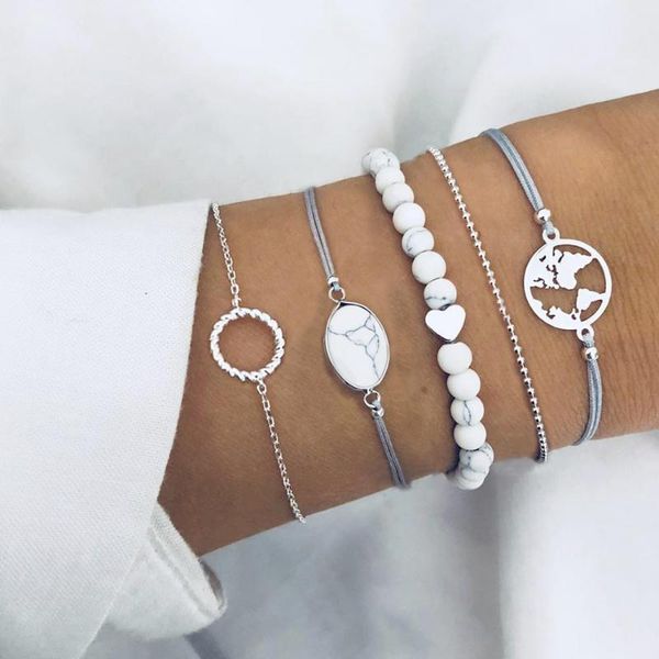 fashion bohemian map beads bracelets set for women white stone strand beads bangles charm bracelets female 2020 jewelry gift, Golden;silver
fashion bohemian map beads bracelets set for women white stone strand beads bangles charm bracelets female 2020 jewelry gift, Golden;silver