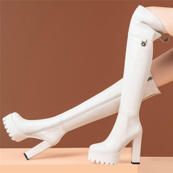 thigh high winter boots women genuine leather high heel over the knee motorcycle boots female warm round toe pumps shoes, Black
thigh high winter boots women genuine leather high heel over the knee motorcycle boots female warm round toe pumps shoes, Black