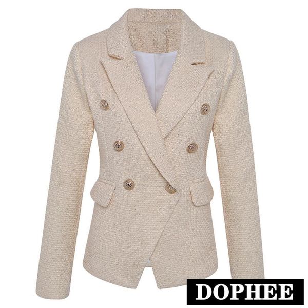 2020 new women's suit double-breasted metal buckle bronzing slim suit long sleeve jacket coats, White;black
2020 new women's suit double-breasted metal buckle bronzing slim suit long sleeve jacket coats, White;black