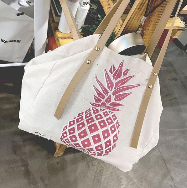 korean printing pineapple canvas shoulder bag personality hand carry cotton big bag
korean printing pineapple canvas shoulder bag personality hand carry cotton big bag