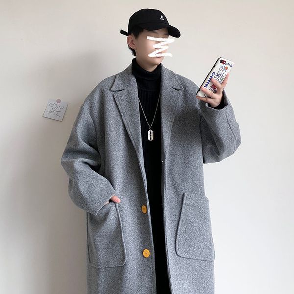 fashion new windbreaker woolen coat winter men's inclined pocket design men's coat men's ing, Black
fashion new windbreaker woolen coat winter men's inclined pocket design men's coat men's ing, Black