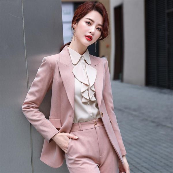 women's pants suit 2020 fall winter design women one button slim office lady work jacket coat + pants 2 pieces sets mujer, White
women's pants suit 2020 fall winter design women one button slim office lady work jacket coat + pants 2 pieces sets mujer, White