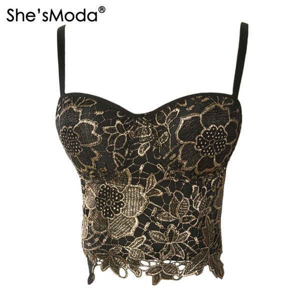 she'smoda gold embroidery lace push up women's bustier corset wedding party cropped vest plus size 1014, White
she'smoda gold embroidery lace push up women's bustier corset wedding party cropped vest plus size 1014, White