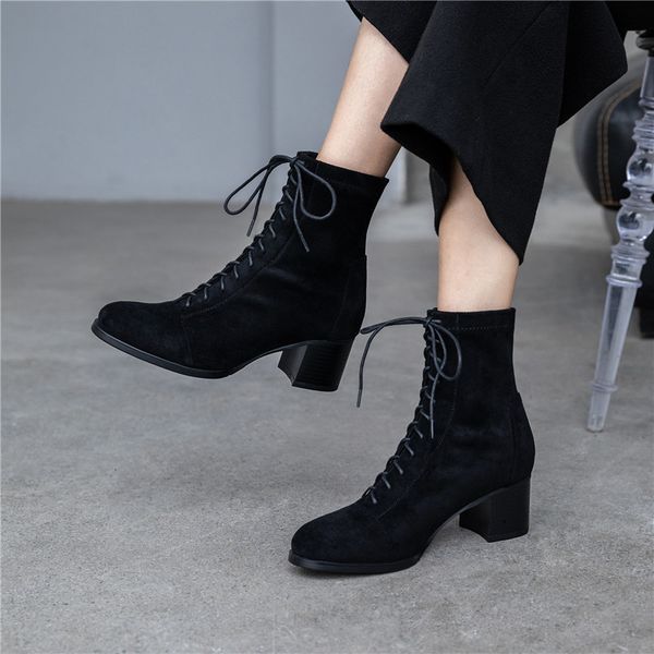 women's 22-25 2021 in length autumn and winter toe elastic velvet cloth mid-heel boots + shoes o4ue, Black
women's 22-25 2021 in length autumn and winter toe elastic velvet cloth mid-heel boots + shoes o4ue, Black