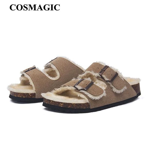 cosmagic 2020 new sheep fur cork slipper autumn women casual genuine leather outside solid buckle soft plush slides shoe x1020, Black
cosmagic 2020 new sheep fur cork slipper autumn women casual genuine leather outside solid buckle soft plush slides shoe x1020, Black