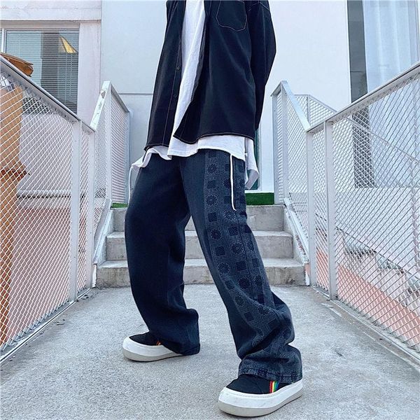 men's jeans 2021 autumn slim solid color dark mosaic straight relaxed casual personality youth wear, Blue
men's jeans 2021 autumn slim solid color dark mosaic straight relaxed casual personality youth wear, Blue
