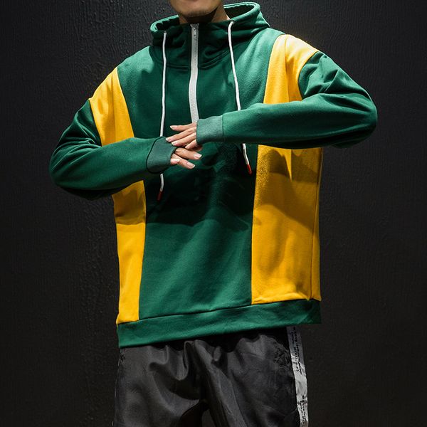 men sweatshirt fashion men quality sportswear plus size hoodies male streetwear pullover color block, Black
men sweatshirt fashion men quality sportswear plus size hoodies male streetwear pullover color block, Black