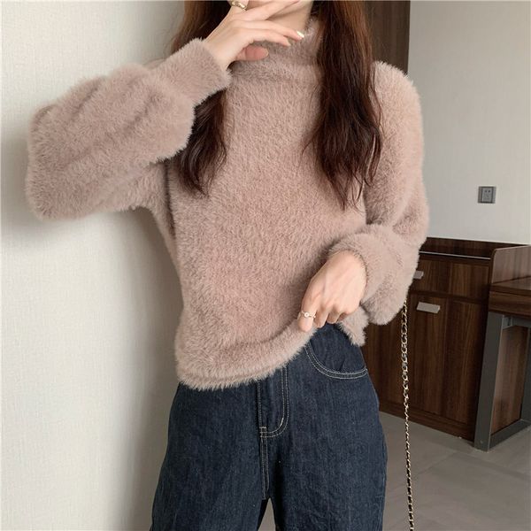 women's high-necked turtlenecks loose, solid lantern... pullover's sleeve... elegant office lady thickening... plush winter clothe, White;black
women's high-necked turtlenecks loose, solid lantern... pullover's sleeve... elegant office lady thickening... plush winter clothe, White;black