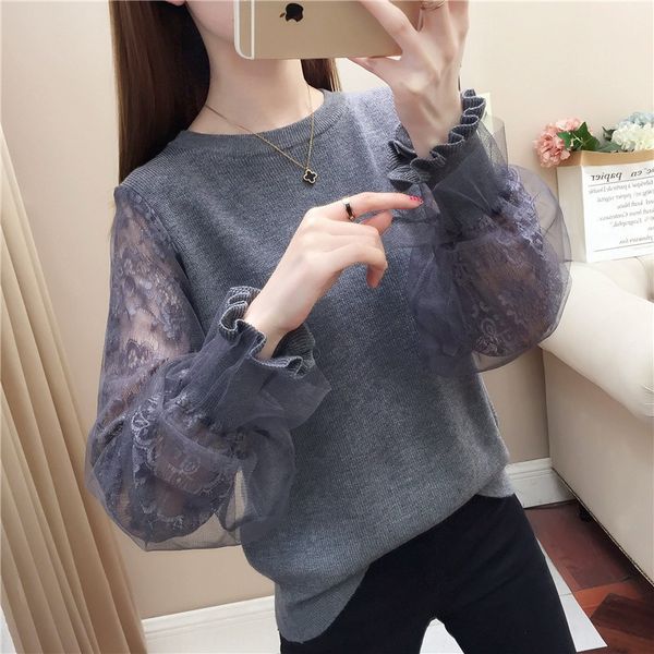 autumn 2020 new foreign style sweaterwomen's loose lace sleeve low sweaterlace sweatercollar bottom up shirt knitted 3111 bvndf bvnd, White;black
autumn 2020 new foreign style sweaterwomen's loose lace sleeve low sweaterlace sweatercollar bottom up shirt knitted 3111 bvndf bvnd, White;black