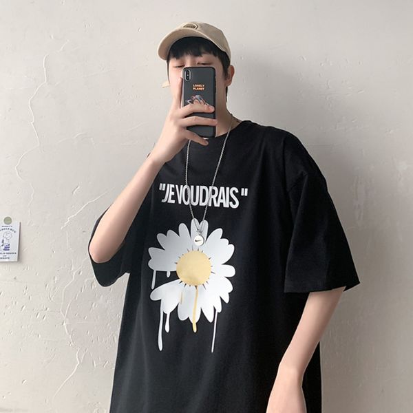 summer short men's in s korean fashion brand loose and versatile half cut five point middle sleeve t-shirt, White;black
summer short men's in s korean fashion brand loose and versatile half cut five point middle sleeve t-shirt, White;black