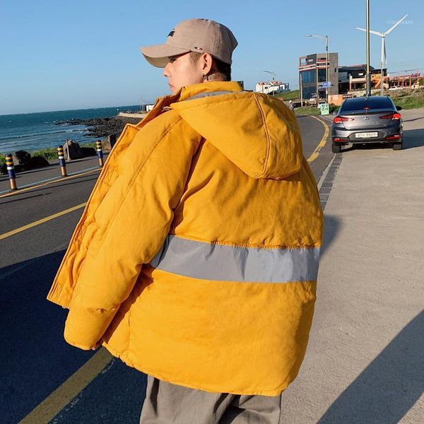 reflective stripe thicken parkas men winter high street fashion warm cotton coat men with hooded streetwear korean winderbreak1, Black
reflective stripe thicken parkas men winter high street fashion warm cotton coat men with hooded streetwear korean winderbreak1, Black
