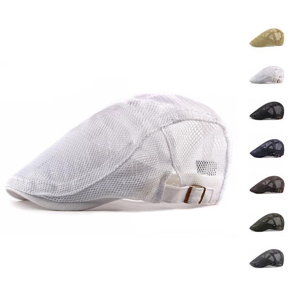 mesh beret hat men outdoor visor peaked caps breathable bone male ivy flat cap adjustable sun dad hat berets, Blue;gray
mesh beret hat men outdoor visor peaked caps breathable bone male ivy flat cap adjustable sun dad hat berets, Blue;gray