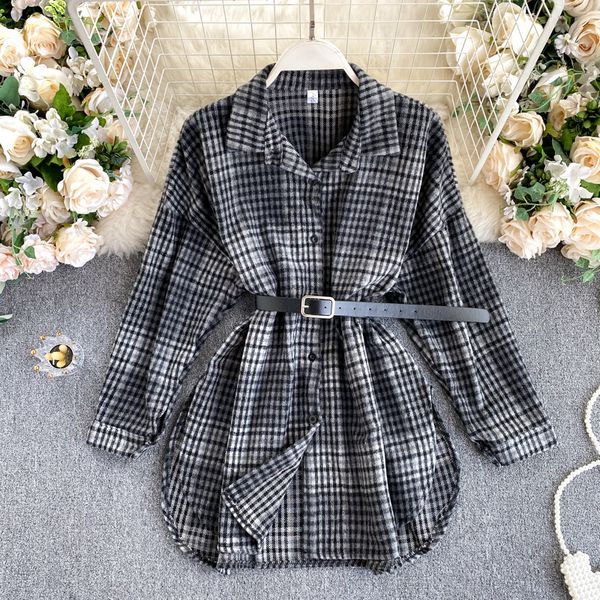 2021 new vintage female chess blouse collar long chic button share blouses autumn fashion streetwear km3z, White
2021 new vintage female chess blouse collar long chic button share blouses autumn fashion streetwear km3z, White