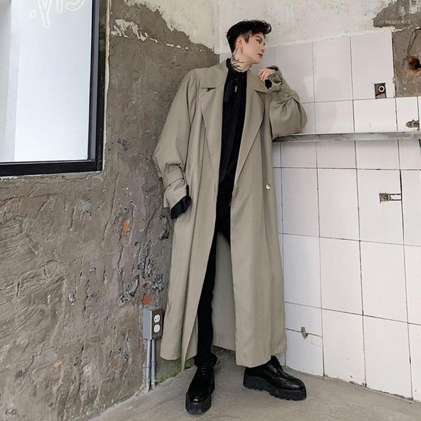 men vintage fashion loose casual long style trench coat robe male high street hip hop overcoat windbreaker jacket outerwear1, Tan;black
men vintage fashion loose casual long style trench coat robe male high street hip hop overcoat windbreaker jacket outerwear1, Tan;black