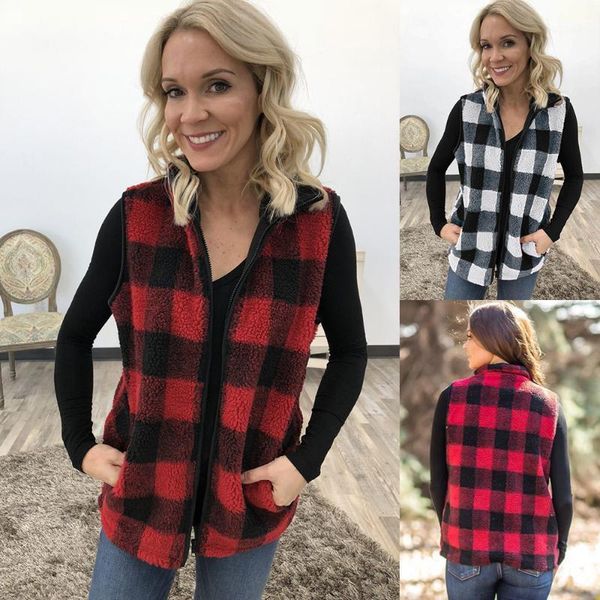 plaid vest coat for women fashion casual sleeveless coat jacket outwear pocket winter warm ladies vest black white red d301
plaid vest coat for women fashion casual sleeveless coat jacket outwear pocket winter warm ladies vest black white red d301
