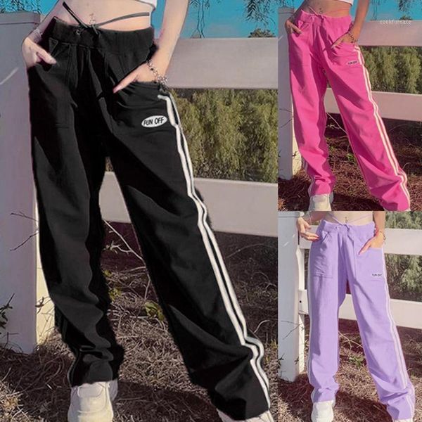 mid waist long pants streetwear striped bandage pockets loose trousers hip hop outfits1, Black;white
mid waist long pants streetwear striped bandage pockets loose trousers hip hop outfits1, Black;white