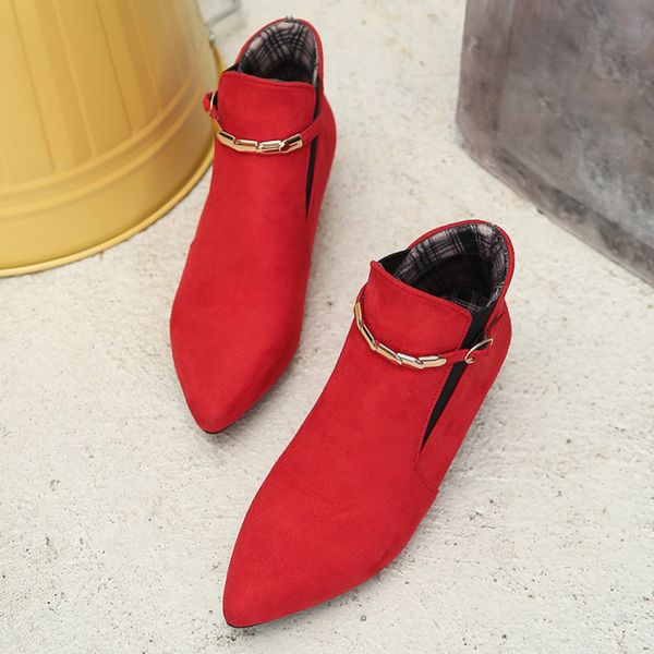 2021 new women ankle boots buckle strap plus size ladies thin high heels flock metal elastic band autumn winter warm classic shoes 2jx8, Black
2021 new women ankle boots buckle strap plus size ladies thin high heels flock metal elastic band autumn winter warm classic shoes 2jx8, Black