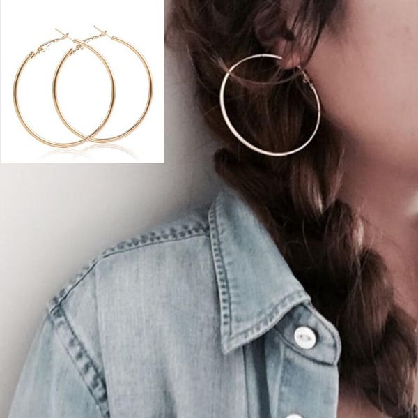 30-100mm big hoop earrings earrings accessories fashion exaggerated hoop ear loop smooth circle for women girl's jewelry gift, Golden;silver
30-100mm big hoop earrings earrings accessories fashion exaggerated hoop ear loop smooth circle for women girl's jewelry gift, Golden;silver