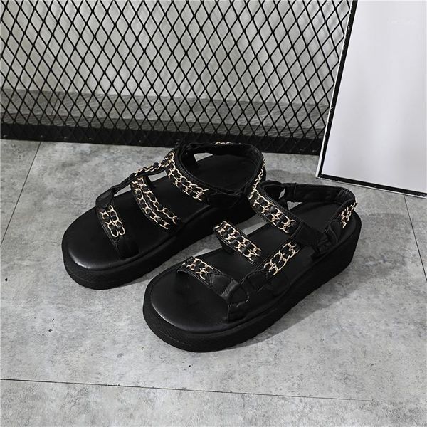platform sandals leisure female shoes chain decor sport sandalias mujer 2020 hook & loop summer shoes women cozy gladiator1, Black
platform sandals leisure female shoes chain decor sport sandalias mujer 2020 hook & loop summer shoes women cozy gladiator1, Black